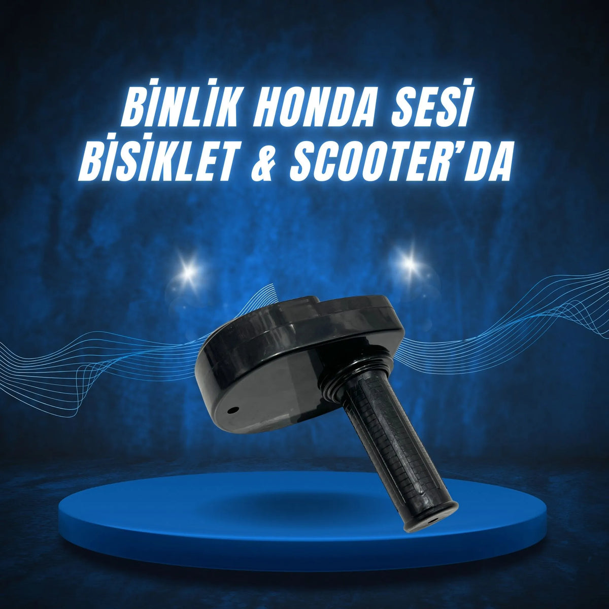 Bisiklet & Scooter İçin Motor Sesli Korna – Pilsiz Çevirmeli Gaz Kolu