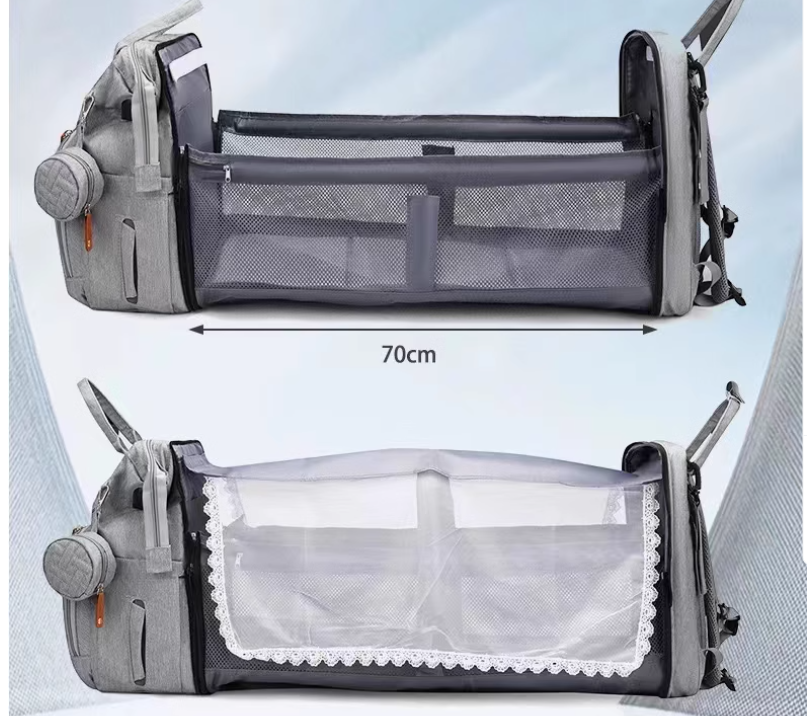 Çok Fonksiyonlu Açılıp Katlanabilen Su Geçirmez Anne-Bebek-Çocuk Çantası