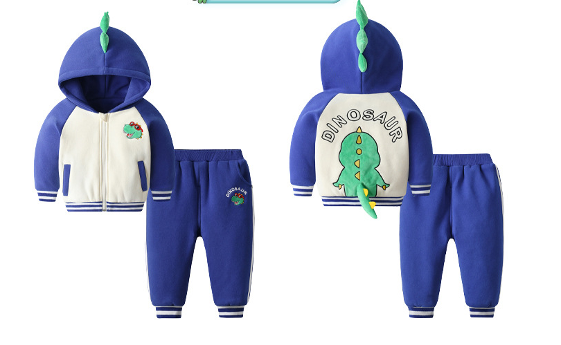 Mavi Renk Dinazor Desenli Çocuk Takım 1-6 Yaş