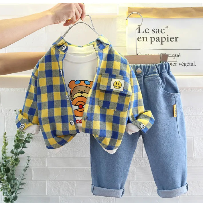 1-5 Yaş 3 Parça Unisex Çocuk Takımı (Renk Seçenekleri)