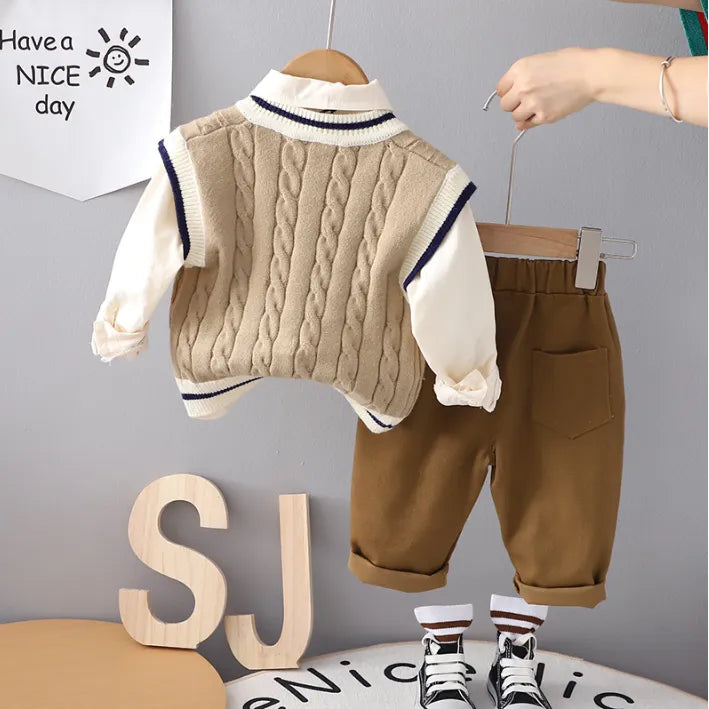1-5 Yaş 3 Parça Erkek Çocuk Takımı – 2 Renk Seçenekli