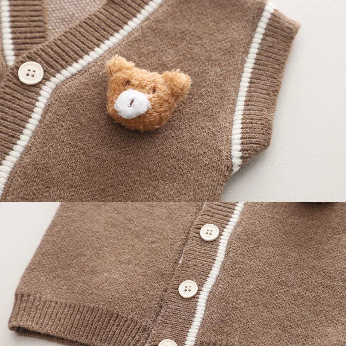 1-5 Yaş 3 Parça Ayıcık Detaylı Takım – 2 Renk Seçenekli