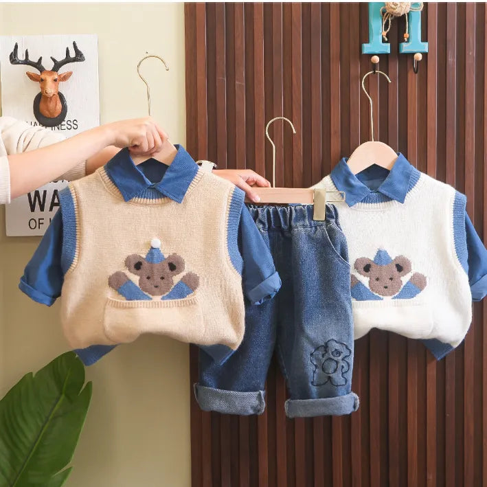 1-5 Yaş 3 Parça Erkek Çocuk Takımı – 2 Model Seçenekli