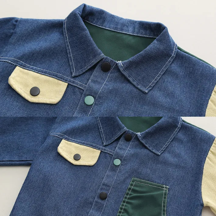 1-5 Yaş 2 Parça Erkek Çocuk Kot Takımı