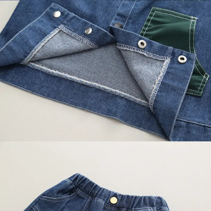 1-5 Yaş 2 Parça Erkek Çocuk Kot Takımı