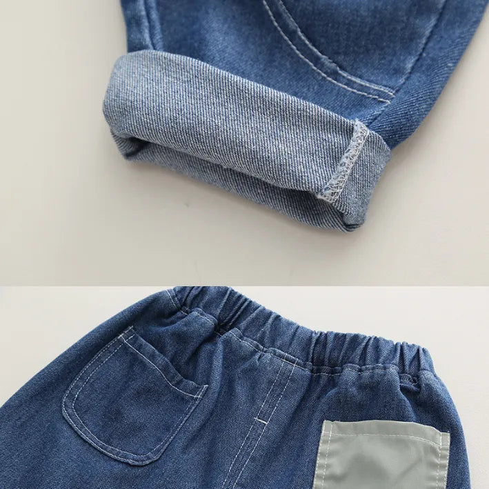 1-5 Yaş 2 Parça Erkek Çocuk Kot Takımı