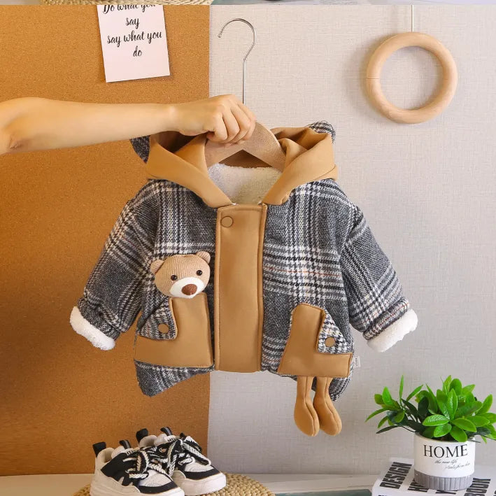 1-5 Yaş Peluş Astarlı Ayıcık Ceket – 2 Farklı Model