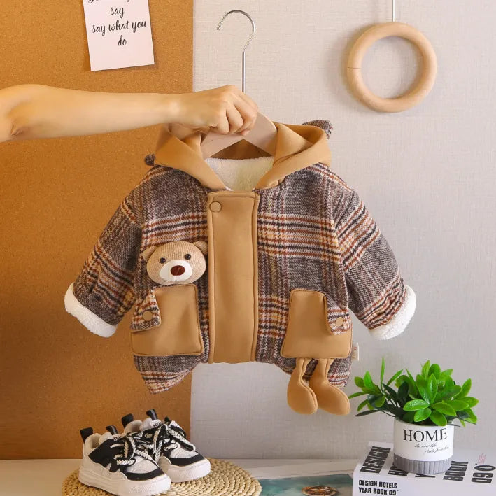 1-5 Yaş Peluş Astarlı Ayıcık Ceket – 2 Farklı Model
