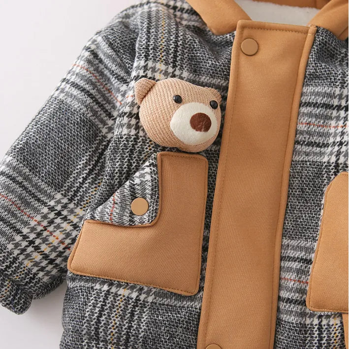 1-5 Yaş Peluş Astarlı Ayıcık Ceket – 2 Farklı Model