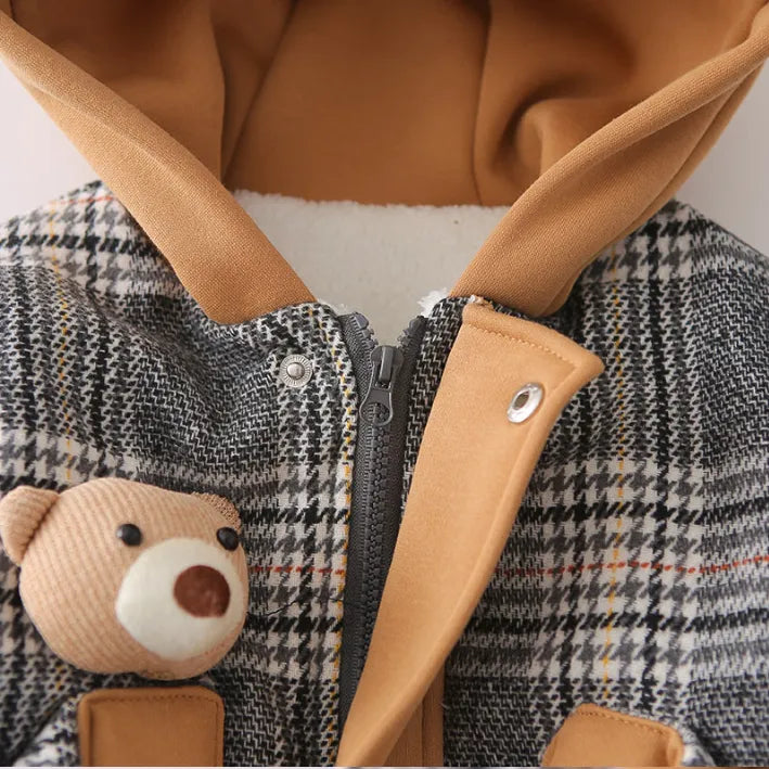 1-5 Yaş Peluş Astarlı Ayıcık Ceket – 2 Farklı Model