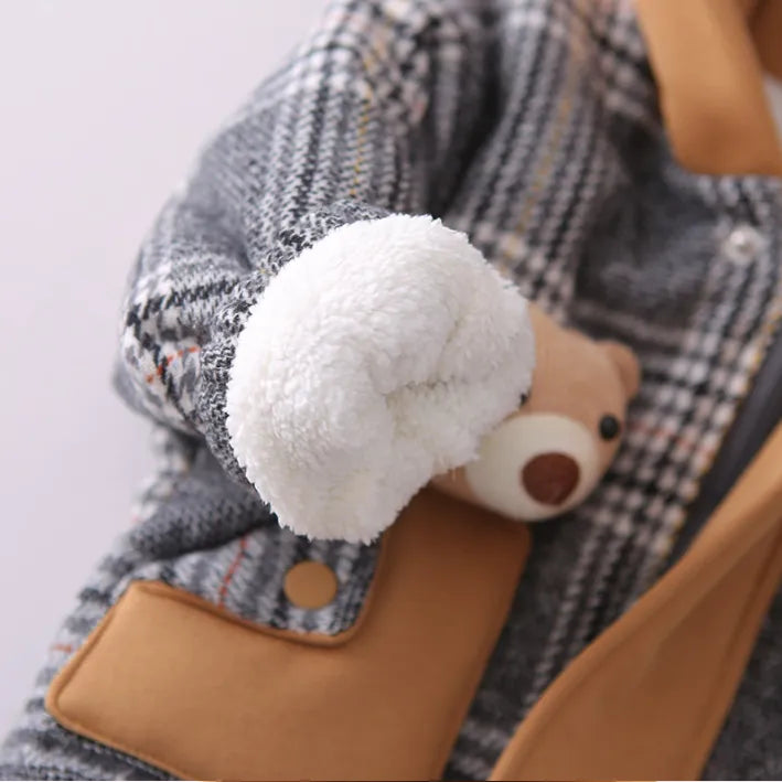 1-5 Yaş Peluş Astarlı Ayıcık Ceket – 2 Farklı Model