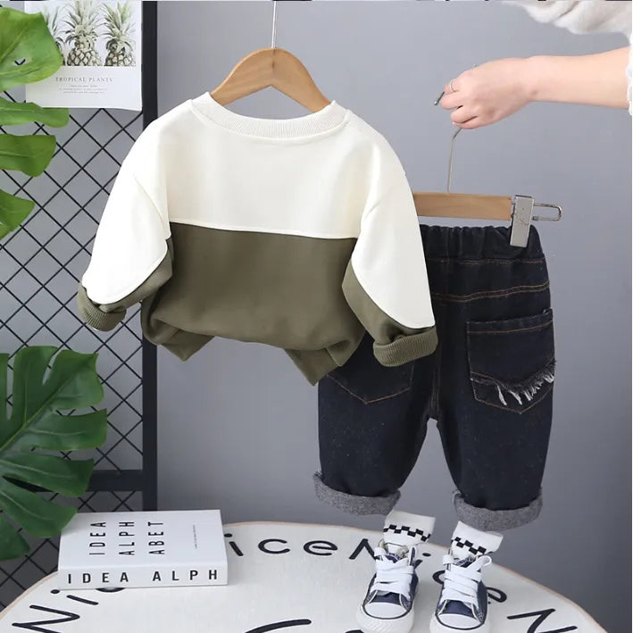 1-5 Yaş Erkek Çocuk Peluş Ayıcık Desenli 2’li Takım