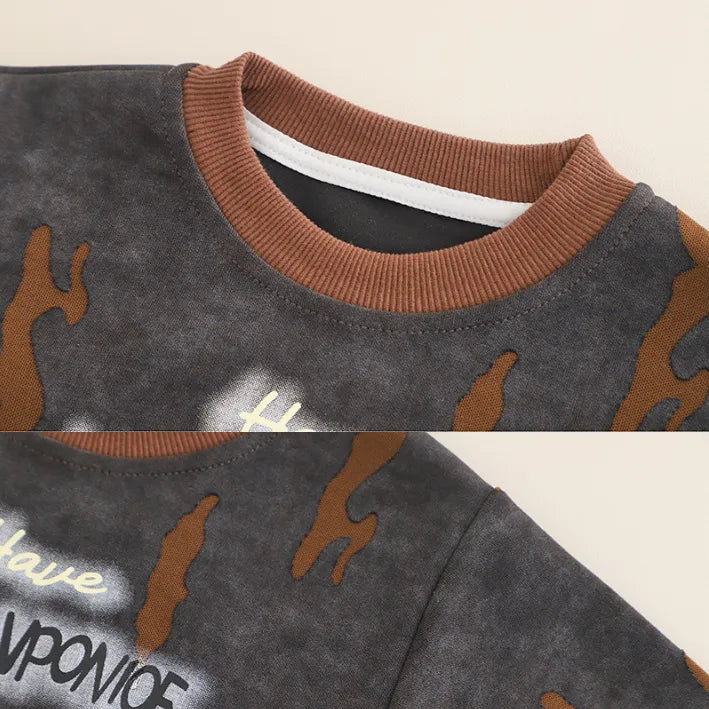 1-6 Yaş Çocuk Sweat ve Jean Pantolon 2’li Takım (3 Renk Seçenekli)