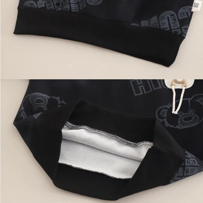 1-5 Yaş Peluş Detaylı Sweat & Jean Çocuk Takımı (3 Renk Seçenekli)