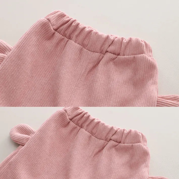 1-5 Yaş Renkli Triko Hırkalı 3 Parça Çocuk Takımı (Pembe & Mavi)