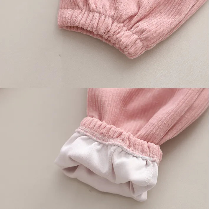 1-5 Yaş Renkli Triko Hırkalı 3 Parça Çocuk Takımı (Pembe & Mavi)