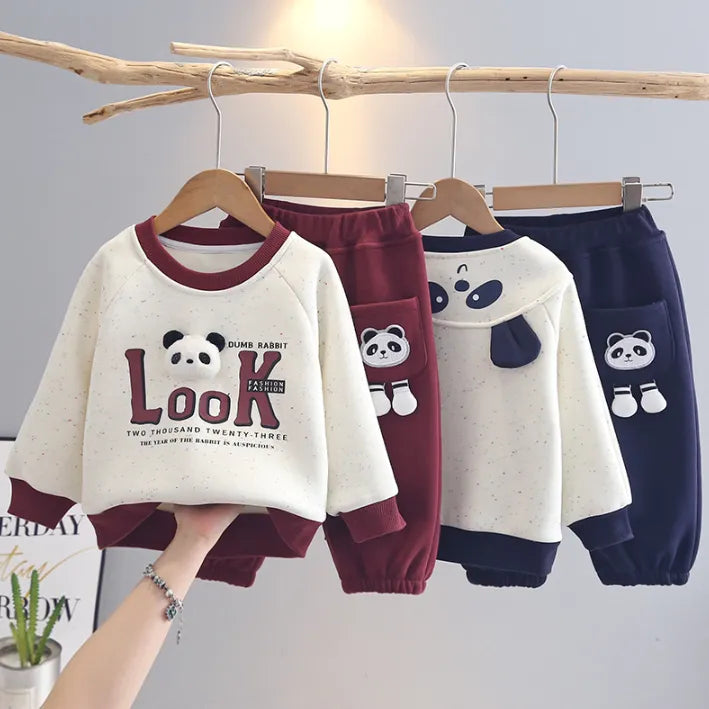 Panda Nakışlı Unisex 2’li Eşofman Takımı (1-5 Yaş)