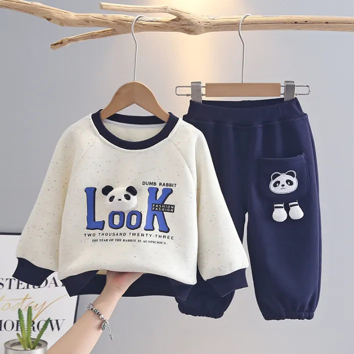 Panda Nakışlı Unisex 2’li Eşofman Takımı (1-5 Yaş)