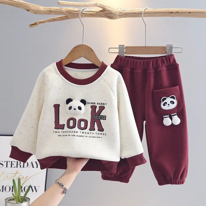 Panda Nakışlı Unisex 2’li Eşofman Takımı (1-5 Yaş)