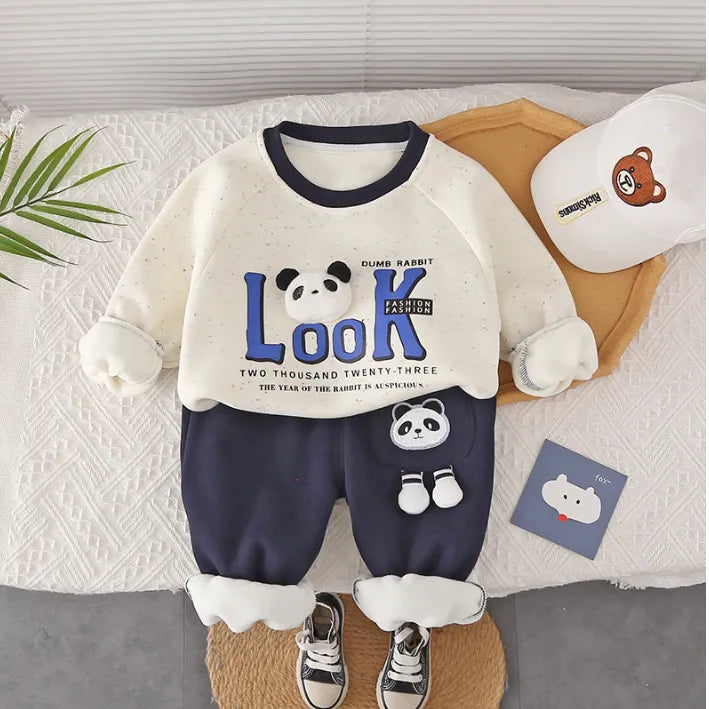 Panda Nakışlı Unisex 2’li Eşofman Takımı (1-5 Yaş)