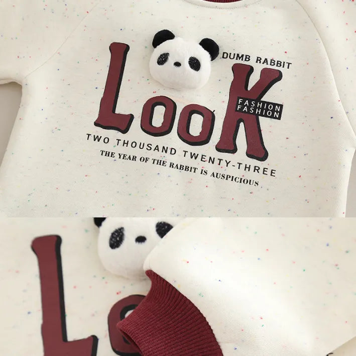 Panda Nakışlı Unisex 2’li Eşofman Takımı (1-5 Yaş)