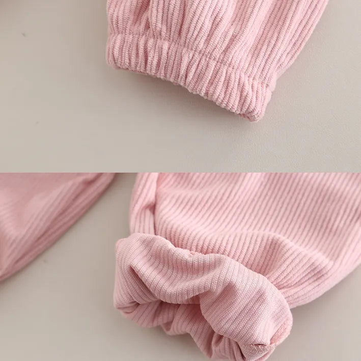 Pembe & Kahverengi Askılı 2’li Çocuk Tulum Takımı