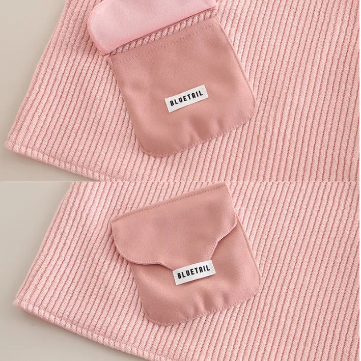 3 Renk Peluş Çantalı 3’lü Kız Çocuk Takımı 1-5 Yaş