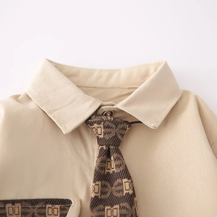 Kravatlı Erkek Çocuk 3 Parça Takım 1-5 Yaş