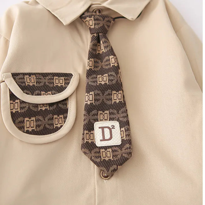 Kravatlı Erkek Çocuk 3 Parça Takım 1-5 Yaş