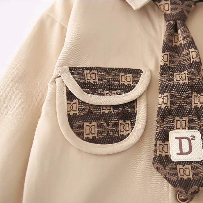 Kravatlı Erkek Çocuk 3 Parça Takım 1-5 Yaş