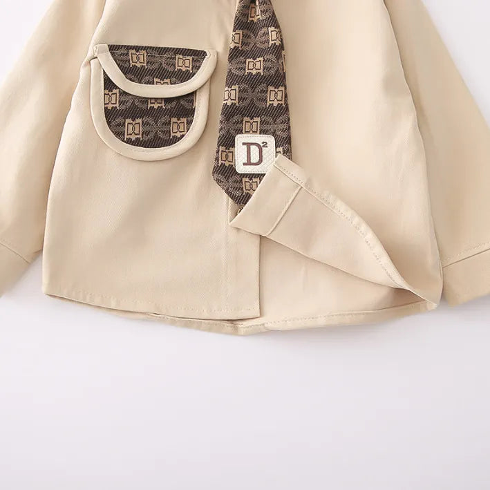 Kravatlı Erkek Çocuk 3 Parça Takım 1-5 Yaş