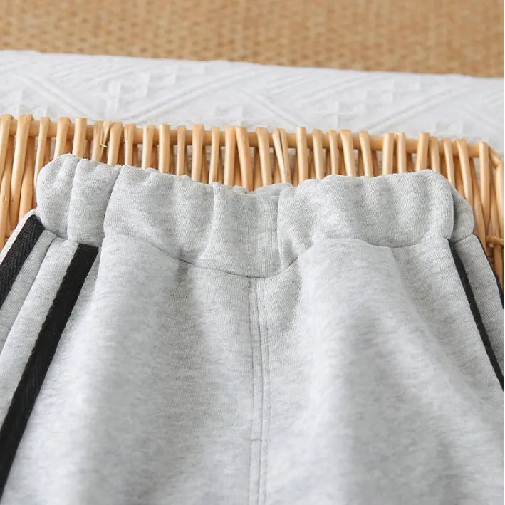 2 Parça 1-5 Yaş Unisex Hello Rabbit Desenli Uzun Kollu Çocuk Takımı (2 Renk)