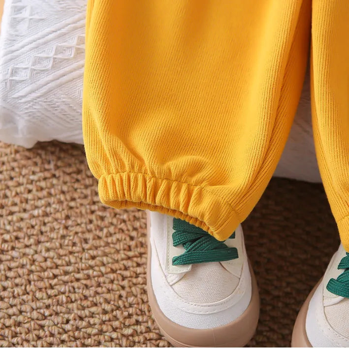 2 Parça 1-5 Yaş Kız Renkli Düğmeli Gömlek Detaylı Çocuk Takımı (3 Renk)