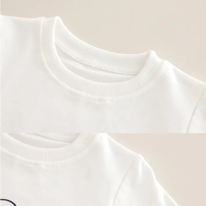 3 Parça 1-5 Yaş Kız Tavşan Desenli Hırkalı Kot Pantolon Takımı