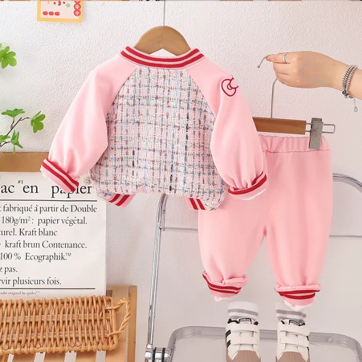 3 Parça 1-5 Yaş Kız Hello Rabbit Desenli Hırkalı Çocuk Takımı (3 Renk)