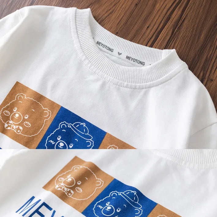 2’li 1-5 Yaş Unisex Ayıcık Nakışlı Ceket ve Eşofman Altı Takımı