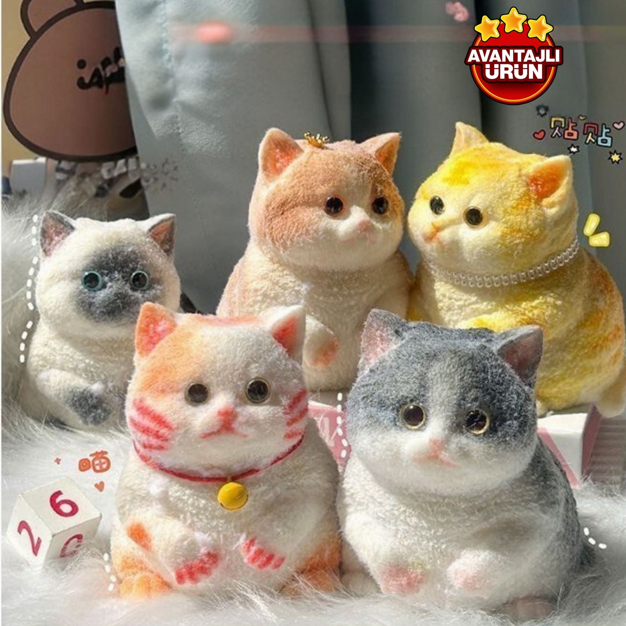 Stres Giderici-Kendin Yap Tombul Kedi Seti