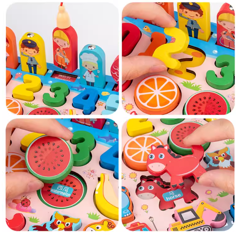 Eğitici Oyuncak Yapı Taşları - Meyveler ve Sayılar