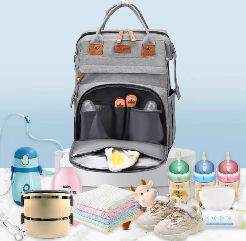 Çok Fonksiyonlu Açılıp Katlanabilen Su Geçirmez Anne-Bebek-Çocuk Çantası