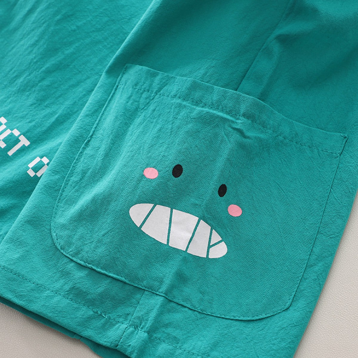 Erkek Çocuk Dinozor Baskılı Yazlık Şortlu Takım 3'lü Set