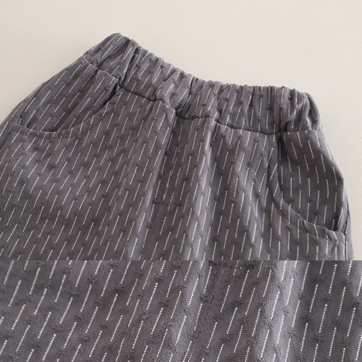 1-5 Yaş Gri Kravatlı Yelekli Şort Takımı