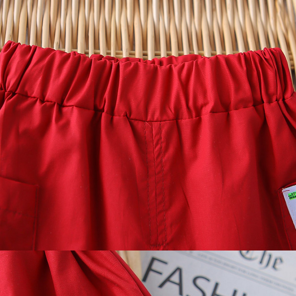 1-5 Yaş Erkek Çocuk Sevimli Hayvan Baskılı Kırmızı Şortlu Takım