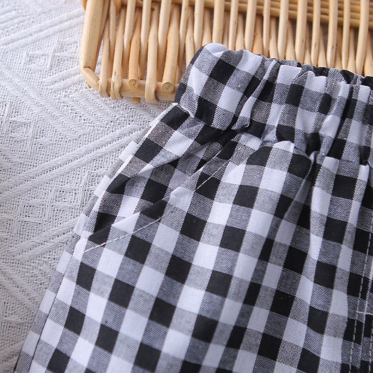 1-5 Yaş Sevimli Hayvan Baskılı Tişört ve Ekose Şort Erkek Çocuk Takımı