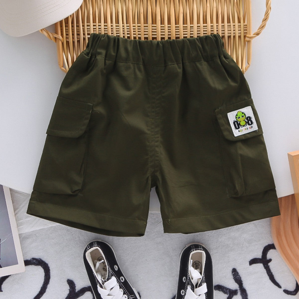 1-5 Yaş Renkli Kravatlı Meyve Desenli Erkek Çocuk Takımı