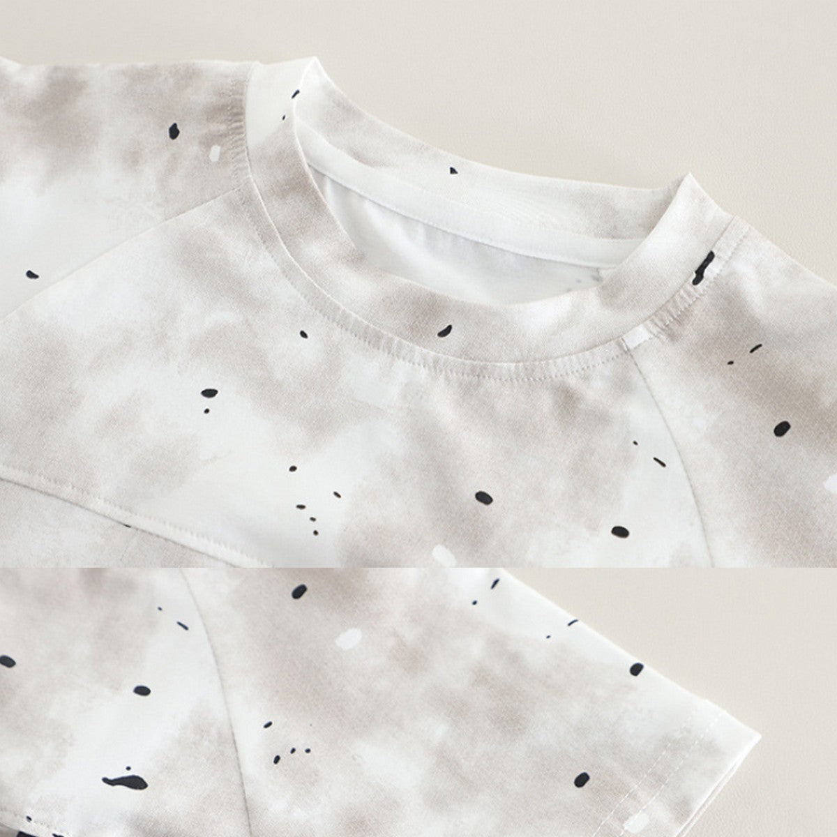 1-5 Yaş Cep Çantalı Tişört ve Karamel Şort Takımı