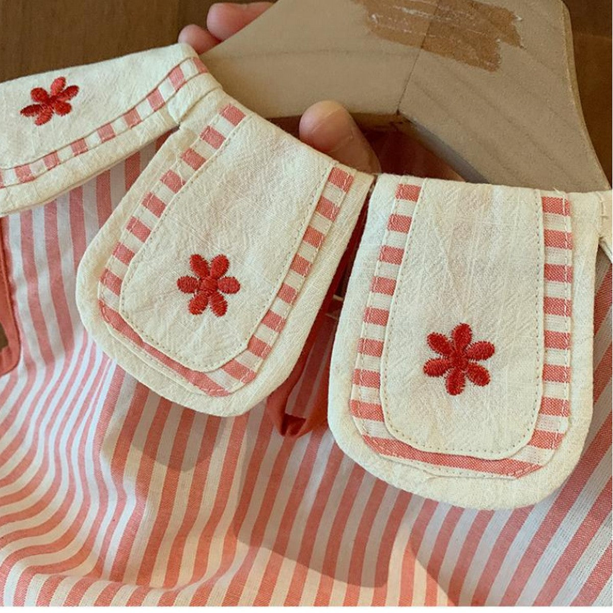 1-6 Yaş Çizgili Fırfırlı Şort Takımı | Kız Çocuk Yazlık