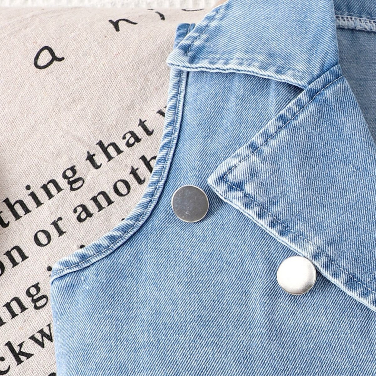 1-7 Yaş Kız Çocuk Kot Yelekli Turuncu Tulum Takımı | Yazlık Enerjik Kombin