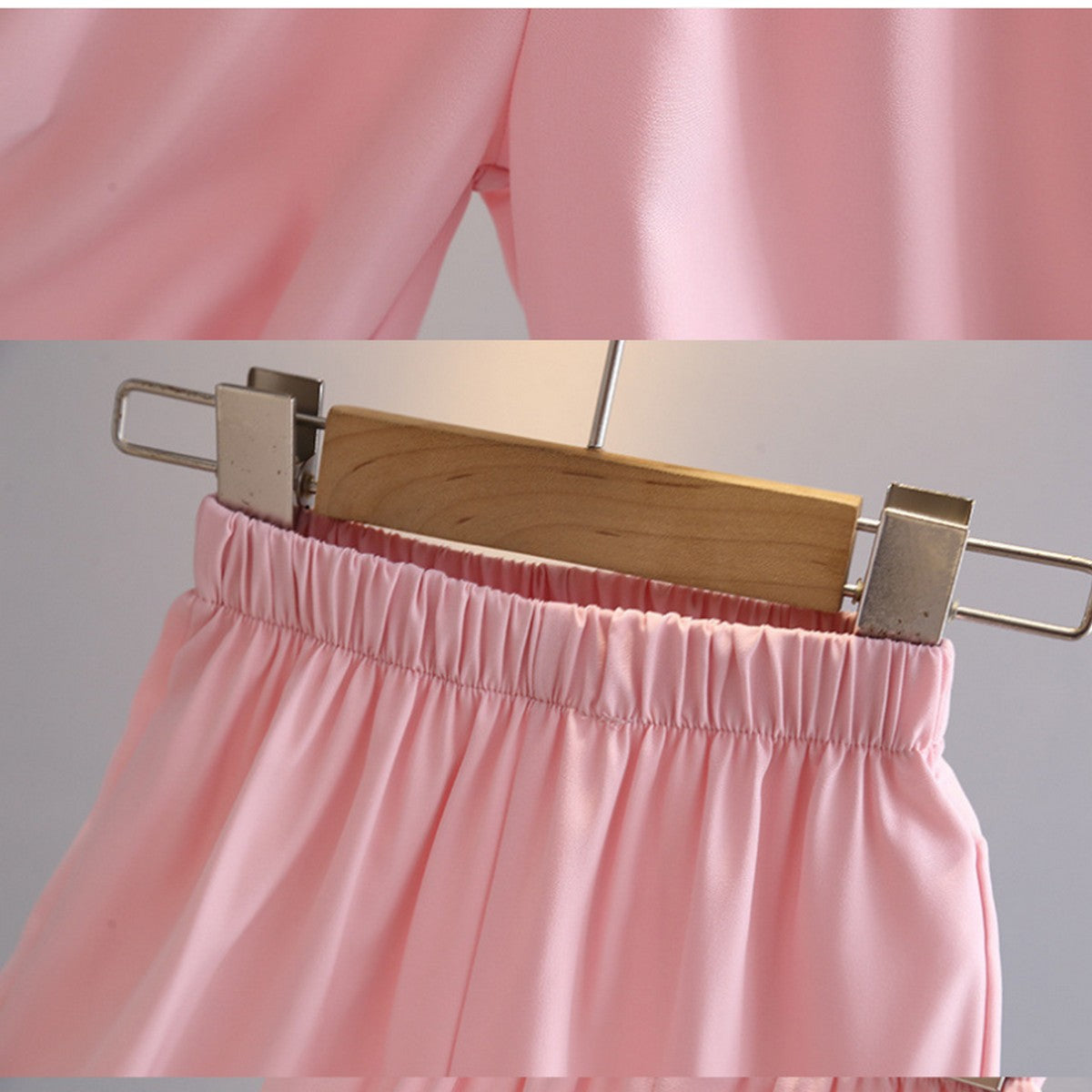 1-7 Yaş Pembe Askılı Çiçek Detaylı Takım | Yazlık Kız Çocuk Kombin