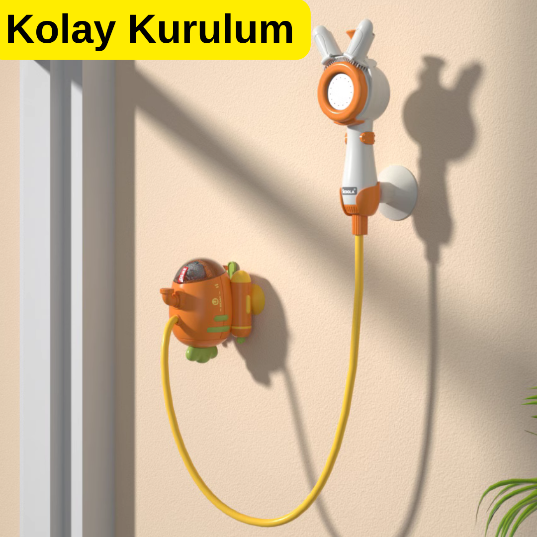 Bebek Duş Seti Full Set-Duş Başlığı-Silikon Tarak