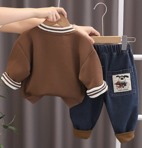 Sevimli Ayıcık Baskılı Alt üst Çocuk Takım 1-5 Yaş